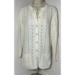 VtgAmana Woolen Mills Women’s Sz S Cardigan Knit Sweater Long Sleeve Cottagecore